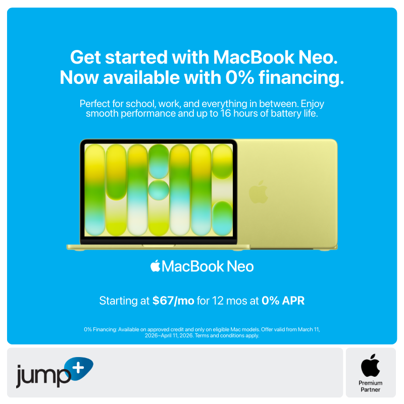 The MacBook Made for School — Now with 0% Financing 